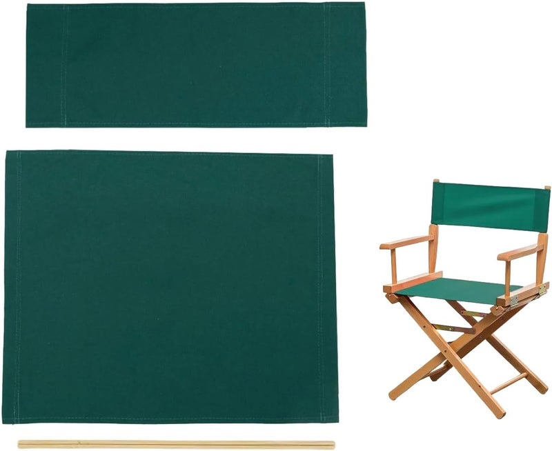 wonofa 1 Set Director Chair Canvas Replacement with Wood Stick,21.2" L x 16.1" W Portable Replacement Cover Canvas for Directors Chair,Casual Home Director Chair Replacement Canvas (Army Green) - Image 1